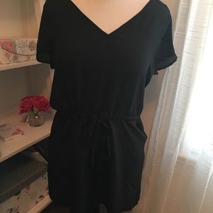 Black Sheer Long Top